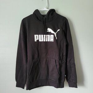Puma Black Hoodie Men's Small Classic Logo Sporty Sweatshirt Athleticwear NWT